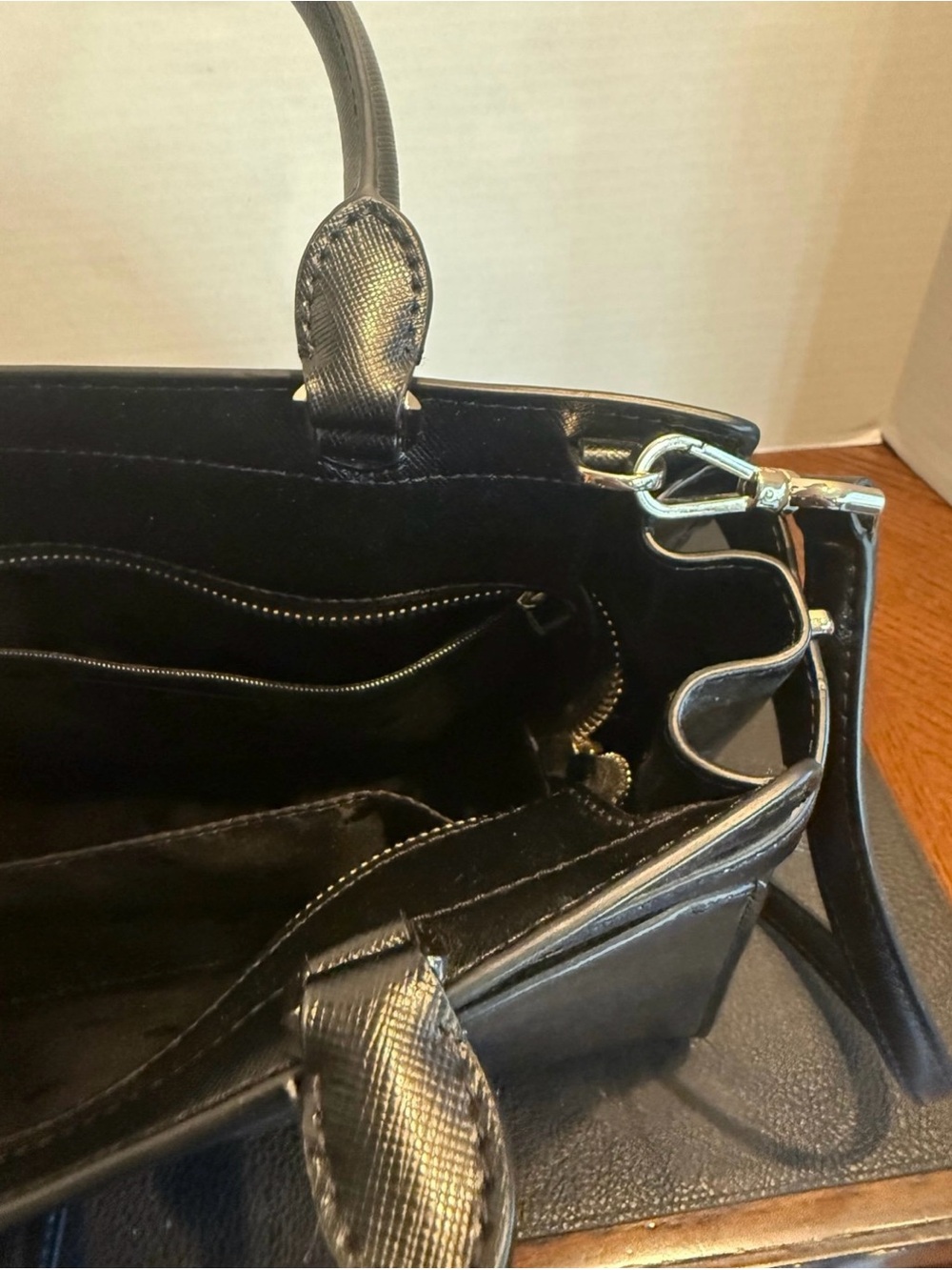 kate spade Black Saffiano Mini Satchel with Shoulder Strap - Picture 9 of 9